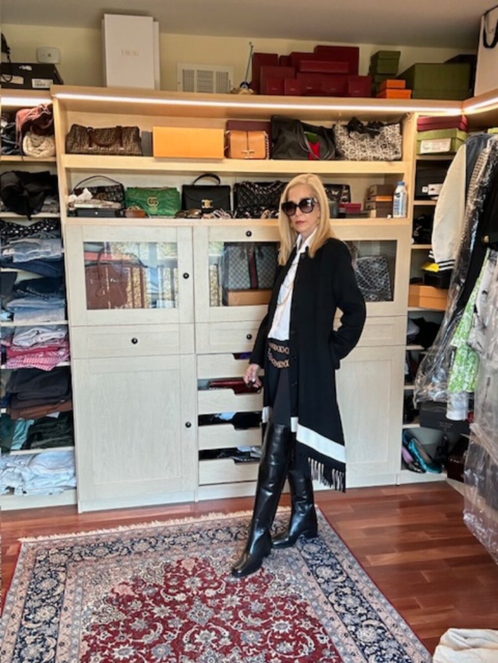 Maje Wool Black and White Size 38 Coat